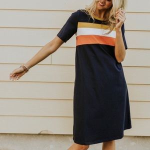 NWOT Pendleton Striped Midi Nursing Friendly Dress